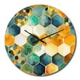 thumbnail image 2 of Designart "Chromatic Hexa Mirage III" Abstract Shapes Oversized Wall Clock, 2 of 5