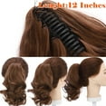 thumbnail image 5 of SEGO Short Claw Ponytail Hair Extension Synthetic Curly Real Hair Piece Cute Clip in Hair Extensions Black/Blonde Color, 5 of 10