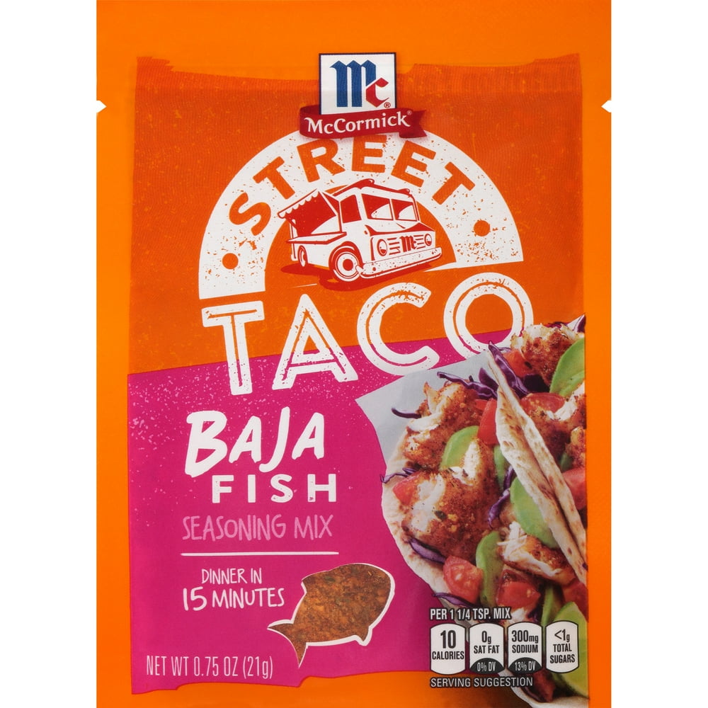 McCormick Street Taco Baja Fish Seasoning Mix, 0.75 oz ...