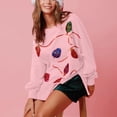 thumbnail image 3 of Women's Sweatshirts Women's Long Sleeve Blouse Casual Sweatershirt Sequin Hoodies Lightweight Sweatshirts for Women Cute Sweatshirts Crew Neck Sweatshirts Women, 3 of 8