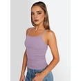 thumbnail image 4 of Womens Adjustable Camisole Sleeveless Square Neck Spaghetti Strap Tank Tops Basic Shirt XXL, 4 of 8