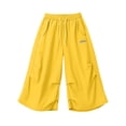 thumbnail image 4 of DHFJKG Capri Pants For Women Baggy Cargo Pants Summer Wide Leg Drawstring Waist Streetwear Bottoms, 4 of 4