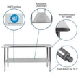 thumbnail image 5 of BizChair Stainless Steel 18 Gauge Prep and Work Table with Undershelf - NSF Certified - 60"W x 24"D x 34.5"H, 5 of 10