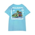 thumbnail image 4 of Kids T-shirts Cute Dinosaur Print Short Sleeve Fall Summer Casual Tops Loose Tees Cotton Clothes for Boys Girls (13 Years, Blue), 4 of 4