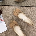 thumbnail image 5 of Dpityserensio Womens Flat Shoes Pointed Toe Candy Color Work Shoes Solid Color Flower Ballet Flats Comfortable Bow Knit Dressy Flats, 5 of 9