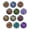 Bohemian Floral, variant on Strong Refrigerator Magnet Fridge Sticker, Coastal Blue Sea Refrigerator Magnets, 12Pcs Beautiful Photo Decorative Magnet Set, Small Round Crystal Glass Craftwork for Refrigerator Decor