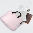thumbnail image 5 of 16inch Laptop Briefcase, Business Laptop Bag with Detachable Strap & Padded Compartment, Water-Resistant Polyester，Light Pink, 5 of 8