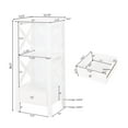 thumbnail image 3 of Noble House Mulligan Bathroom Floor Storage Rack with Drawer, White, 3 of 8