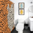 thumbnail image 5 of Leopard Print Pattern Shower Curtain Cloth Fabric Bathroom Decor with Hooks, 5 of 8