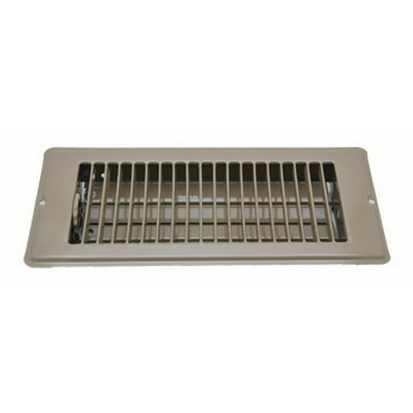 AP Products 013-628 Heating/ Cooling Register 4 Inch Width x 10 Inch Length; 5-1/4 Inch Width Overall x 12 Length Overall; With Damper; Brown