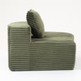 thumbnail image 3 of Resenkos Compressed Sofa, Double Crescent Sofa, Luxurious Corduroy Fabric, High-Density Pure Sponge, Ergonomic Design, Smoke Green, 3 of 10