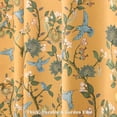 thumbnail image 6 of Mustard Yellow Cotton Floral Shower Curtain,Vintage Anthropologie Shower Curtains for Bathroom,72Wx72H, 6 of 7