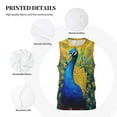 thumbnail image 3 of Honeii Peacocks print basktball shirt for men and women, Unisex basketball jersey for Theme party-4X-Large, 3 of 6