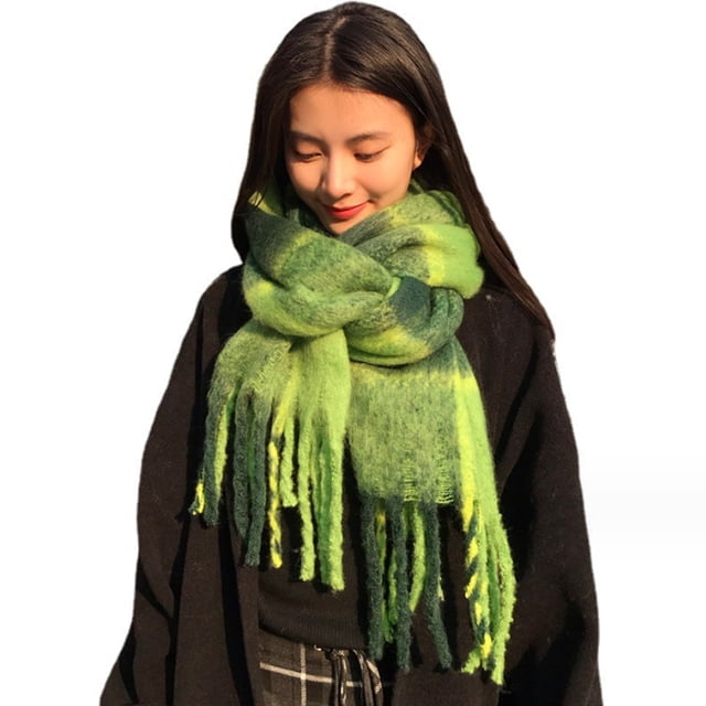 Bufanda para hombres y mujeres Bufanda de cuello Bufanda de invierno a cuadros Sensación de cachemira suave unisex para hombres y mujeres Bufanda de otoño invierno Suave Clásico Cálido