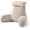 Beige Gray, variant on Corduroy Reading Pillow for Kids/Teens/Adults, Backrest Pillow for Bed Sitting Up, Daybed & Sofa Back Support Cushion with Arms, Side Pockets & Washable Cover,Avocado Green