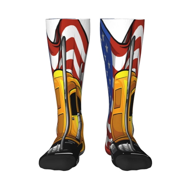 Balery American Truck Calcetines novedosos Calcetines deportivos Calcetines hasta la rodilla Calcetines de algodón Calcetines originales y geniales