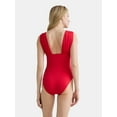 thumbnail image 4 of Time and Tru Women's and Women's Plus Plunge One Piece Swimsuit, Sizes XS-3X, 4 of 4
