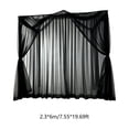 thumbnail image 3 of Ouuluon Outdoor Curtains, Waterproof Breathable Patio Curtains, 8x8in Black Outdoor Curtain for Patio Porch Gazebo Pergola Garden Balcony, 3 of 7