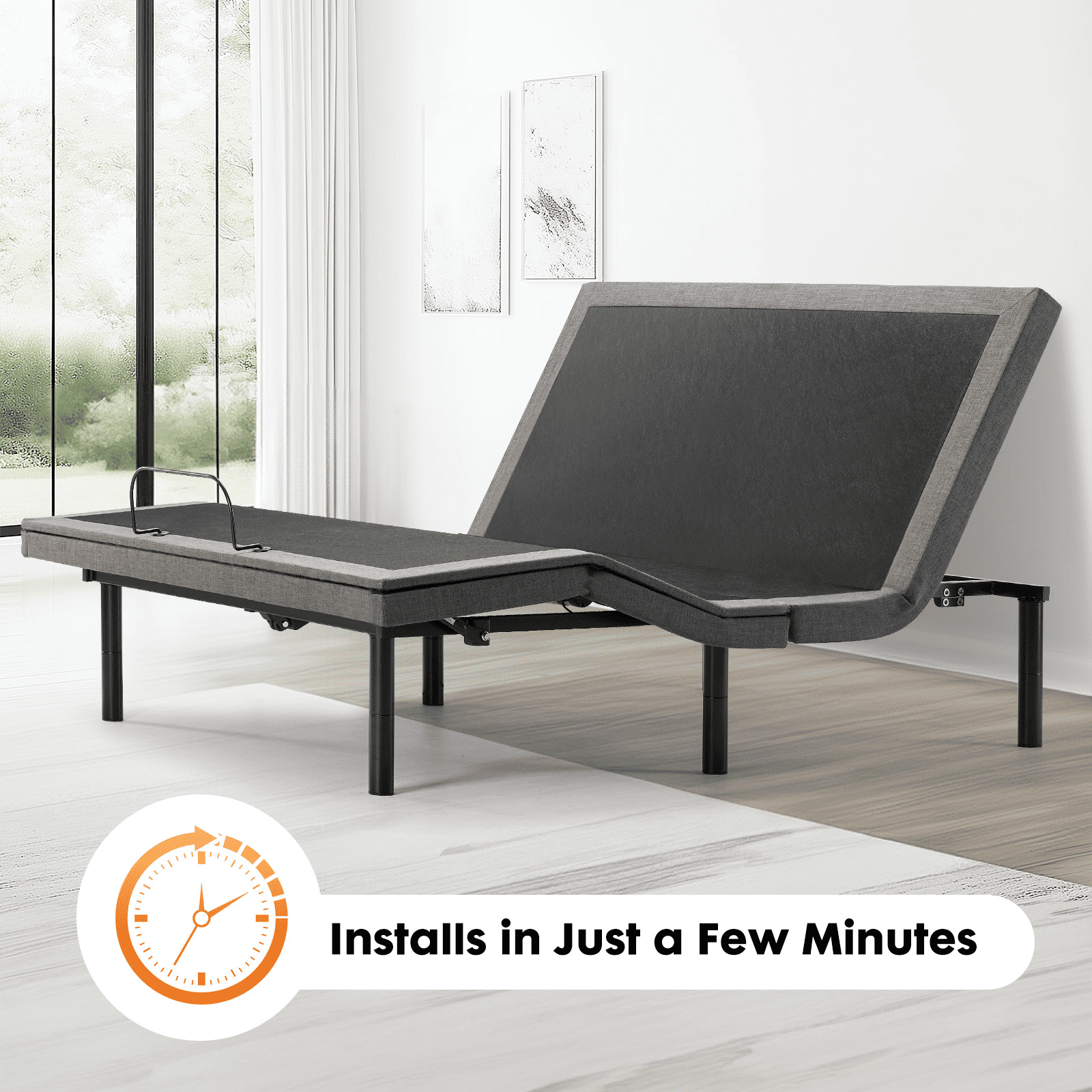 MAYEERTY Electric Bed Full, Bed Frame with Wireless Remote, Head and Foot Incline, Zero Gravity Bed, Anti-Snore, Easy Assembly