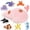 Pink, variant on Tezituor 5Pcs Giant Squid Stuffed Animal 41.3" Large Squid Plush with 4 Sea Animal Plush Toys