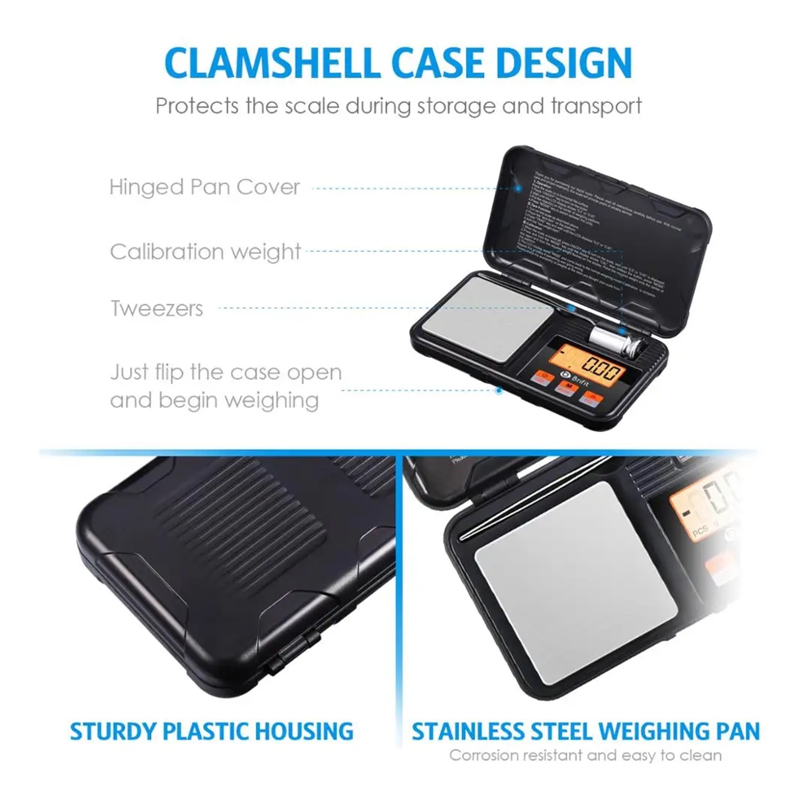 200g 0.01g Jewelry Mini Scales Stainless Steel Electronic Scale Digital Pocket Scale Gold Gram Balance Weight Scale Portable - High Precision