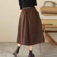 thumbnail image 6 of Cavosen High Waisted Skirts for Women Midi Skirts A Line Solid Short Skirts Trendy Date Night Club Skirt, 6 of 7