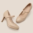 thumbnail image 6 of Pennysue Women's Pumps Closed Toe Mary Jane Pumps Round Toe Platform High Heel Dress Shoes, 6 of 11