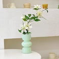 thumbnail image 5 of Glass Hydroponic Flower Vase, 7 Inches Colored Glass Bubble Vase for Flower, Three-Layer Glass Funky Vase(Milky Green), 5 of 5