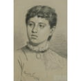thumbnail image 3 of Jozef Hanula 17x24 Black Modern Framed Museum Art Print Titled - A Study of a Portrait of a Girl, 3 of 5