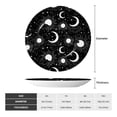 thumbnail image 2 of Yiaed Crescent and Stars Print Bone China Decorative Plate Ceramic Dinner Plates Art Crafts with Display Stand-7in, 2 of 6