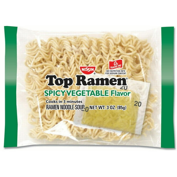 24 Packs Nissin Top Ramen Spicy Vegetable Flavor 3 Oz Walmart Com Walmart Com