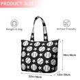 thumbnail image 4 of Black White Baseball Stars Pattern Travel Tote Bags for Women Carry On,Large Weekender Bags for Women Travel,Multi Functional Duffle Bag for Work,Shopping,Sports, 4 of 5