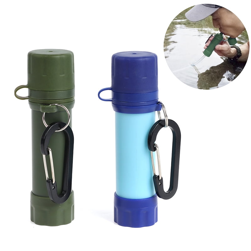 Portable Survival Water Filter Straw Purifier Bottle Camping Emergency Outdo LT 