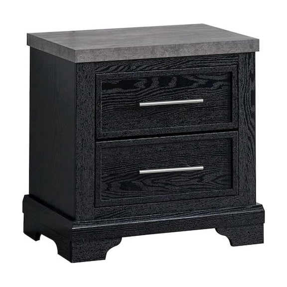 Glory Furniture Grande G003500-N Nightstand Black and Gray