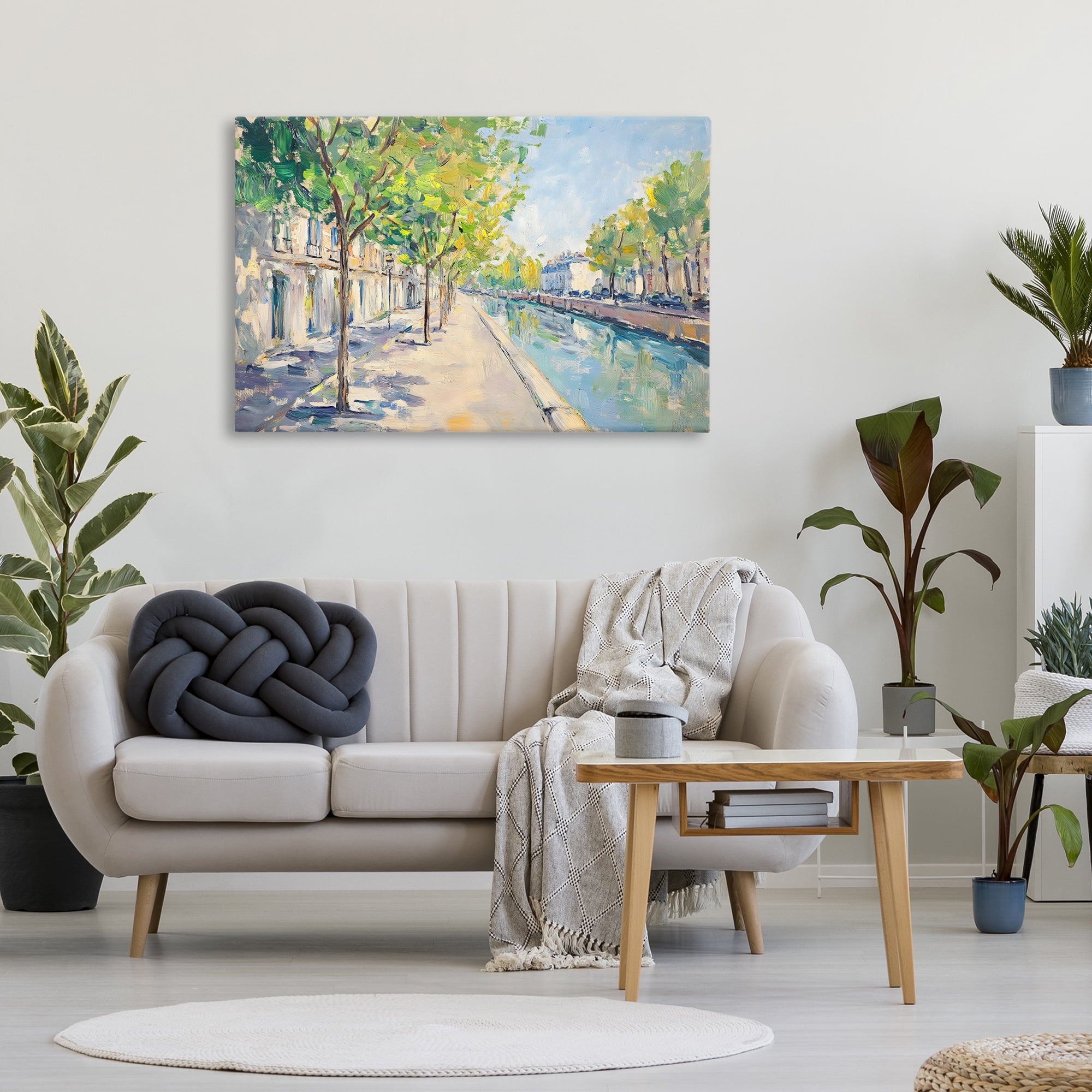 Stupell Industries Montrouge Canal Promenade Canvas Wall Art, design by Creative Studio