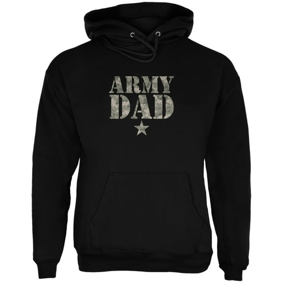 Father's Day Army Dad Black Adult Hoodie - Large