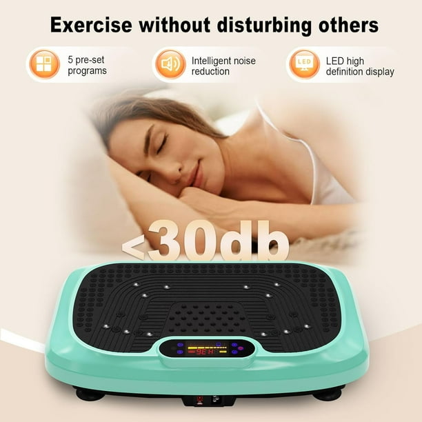 HOTWAVE Vibration Plate Exercise Machine, Power Waver Vibrate Fitness  Platform Vibration Plate for Lymphatic Drainage,Weight Loss Shaping Toning  &Relaxing Muscles at Home Gym