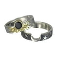 thumbnail image 1 of Mens Fashion Heart-shaped Double Layer Unisex Ring Star And Moon Ring Set, 1 of 9