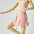 thumbnail image 7 of Women Sheer Dance Wrap Skirt with Adjustable Waist Ties Solid Color Ballet Shorts Skirt Over Scarf Dancewear for Leotard, 7 of 7