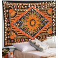 thumbnail image 2 of Tapiz de sol ardiente, Sol celestial Luna Estrella Planeta Boho Tapiz medio Tarot Carta Colgante de pared Boho Hippie Hippy Beach Coverlet Cortina 50*60 inches, 2 of 5