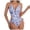 Blue, variant on Wamejoo Women's Floral Print Halter Neck One Piece Swimsuits Cut Out tie Backless Bathing Suit Beach Monokini (Blue, XL)