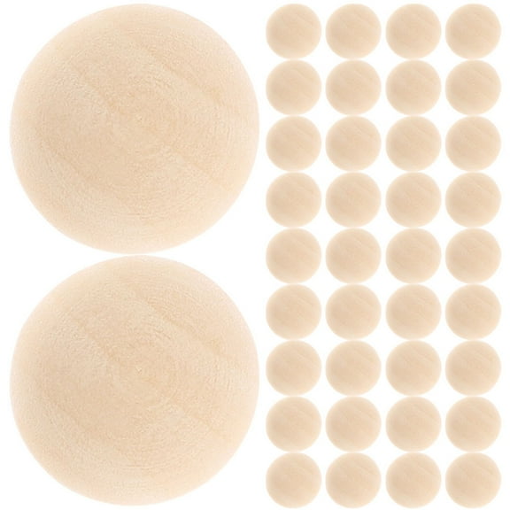 Hemoton Wooden Half Beads for Jewelry Making Craft Supplies with Smooth Finish Beige Color 100 Pieces