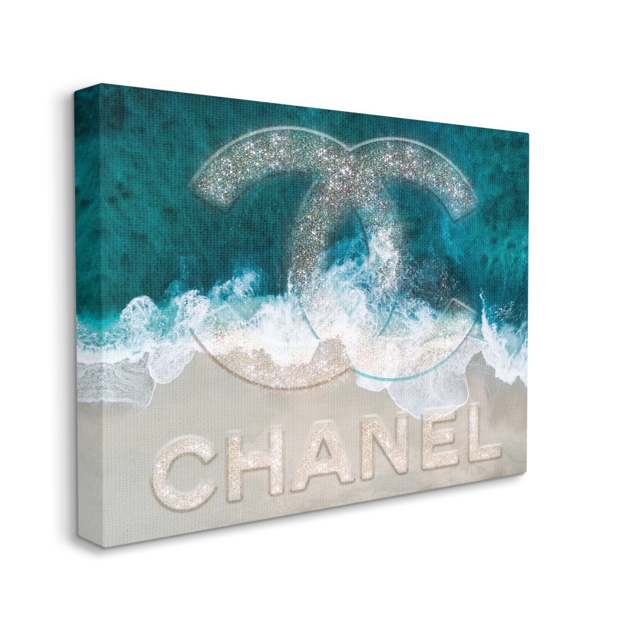 Stupell Industries Beach Waves Crashing Shoreline Glam Fashion Detail Graphic Art Gallery Wrapped Canvas Print Wall Art, Design by Ziwei Li
