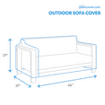 thumbnail image 2 of Patio Medium Outdoor Loveseat Cover - Outdoor Patio Loveseat Washable - Heavy Duty Furniture 56 Inch Combo Cover, 2 of 5