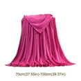 thumbnail image 2 of Warm Solid Warm Plush Blanket Throw Rug Sofa Bedding Microfiber Flannel, Hot Pink A, 2 of 2