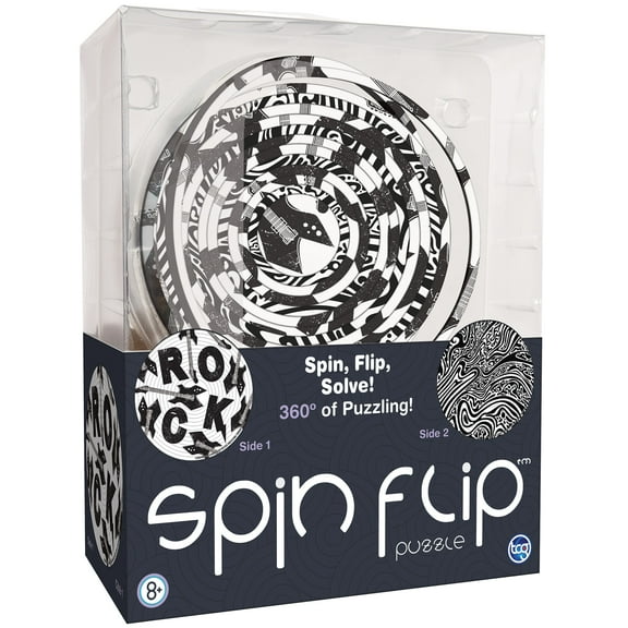 Spin Flip Puzzle: Hypnotic 2L- 14 Rings - 2-In-1: Double-Sided Puzzle, Spin-Flip-Solve, 360 Degress Of Puzzling, Fidget Toy, Adults & Kids 8 