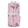Disney Minnie Mouse Hello Deluxe Reversible Baby Blanket, Pink