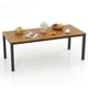 thumbnail image 1 of Costway Mesa De Comedor Exterior Para 8 Personas, Mesa De Madera De Acacia De 200 Cm Con Orificio Para Sombrilla, Patas De Metal Y Almohadillas Ajustables Para Los Pies Para Jardín, Piscina Y Patio, 1 of 4