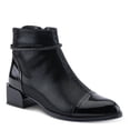 thumbnail image 3 of Azura Women's SHELBI Fashionable Leather Booties with Buckle Detail, Side Zipper, and Low Heel, 3 of 9