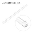 thumbnail image 2 of Unique Bargains 2pcs Rigid Round Clear Tubing 0.31''IDx0.39''ODx9.84'' Length Plastic Transparent Storage with Black Lids, 2 of 5